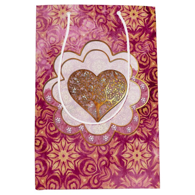 Bohemisch Valentine Whimsey 3D VALENTINES WEDDINES Mittlere Geschenktüte (Vorderseite)
