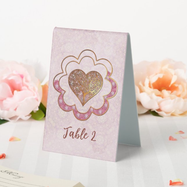 Bohemisch Valentine Whimsey 3D WEDING SITZUNG Tischaufsteller (In Situ (Hochzeit))