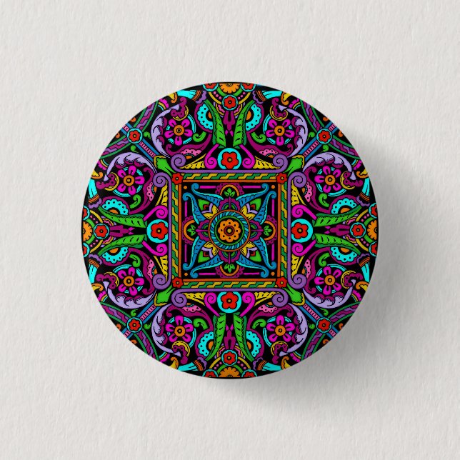 Bohemisch verklebter Glass Button (Vorderseite)