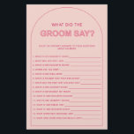 Bohemisch, was der Bräutigam sagte Brautparty Flyer<br><div class="desc">Entworfen, um mit unserer kühlen Type Collection, sagte er, dieses rosa, sagte sie Brautparty-Spiel verfügt über die trendy & populäre Bogen mit fett Schrift in Rosa & Fuchsia Akzente. Für eine erweiterte Anpassung dieses Designs, z.B. das Ändern des Layouts, des Schriftartes oder der Textgröße, klicken Sie bitte auf den obigen...</div>