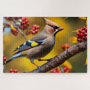 Bohemisch Waxwing Jigsaw Puzzle