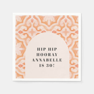 Bohemische Aquarellmalerei Pastell Marokkaner Gebu Serviette