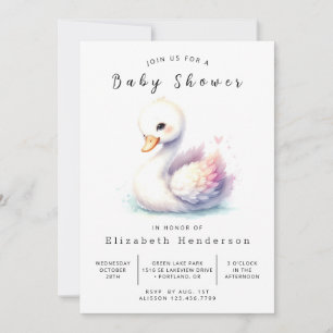 Bohemische Babydusche für Schwanenschwanz Einladung