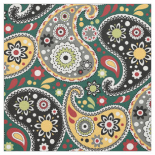 Bohemische Barockfarben Paisley Print Stoff