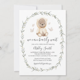 Bohemische Bear Baby Dusche Einladung