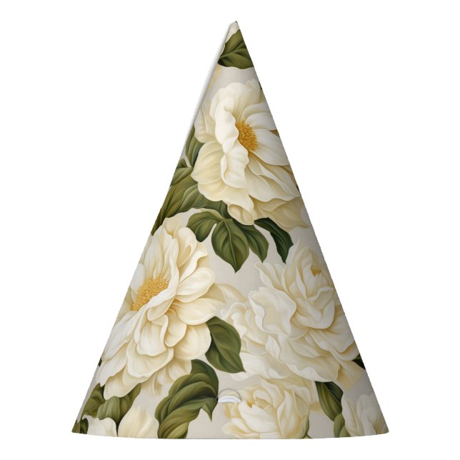Bohemische beige Blume von Elfenbein Partyhütchen (Links)