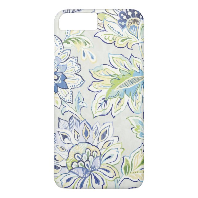 Bohemische blaue Blume Case-Mate iPhone Hülle (Rückseite)