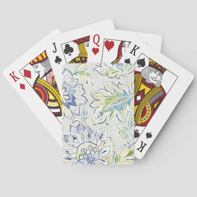 Bohemische blaue Blume Spielkarten (Rückseite)