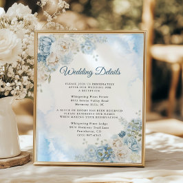 Bohemische Blue Ivory Rose Blume Hochzeiten Detail