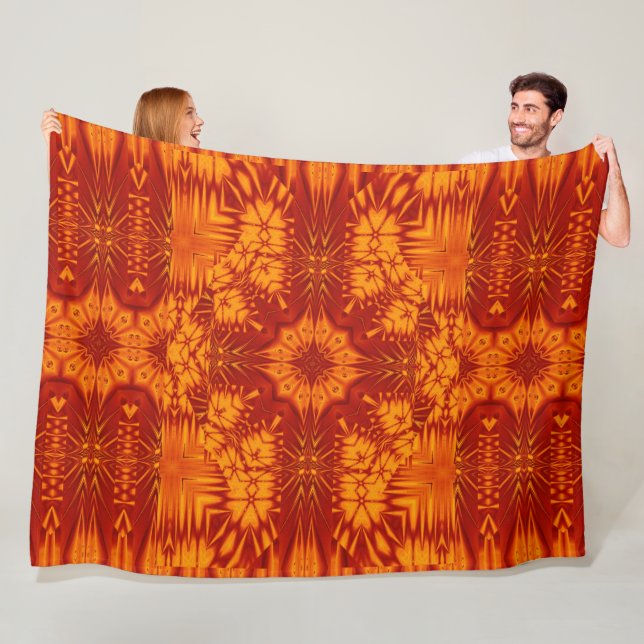 Bohemische Blume 137 Fleecedecke (Beispiel)