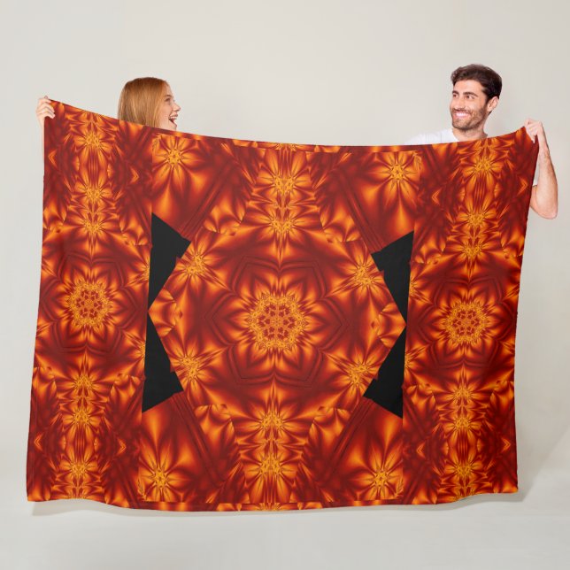 Bohemische Blume 79 Fleecedecke (Beispiel)