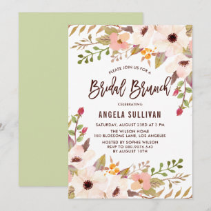 Bohemische Blume Bridal Brunch Einladung
