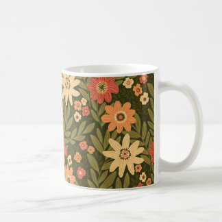 Bohemische Blume in Erdtönen Kaffeetasse