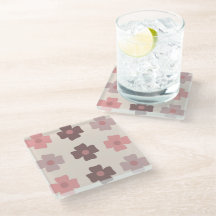 Bohemische Blume rosa braunes Muster