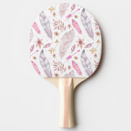 Bohemische Blume und Pfeile Pong Paddle Paddle Tischtennis Schläger