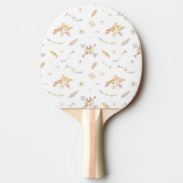 Bohemische Blume und Pfeile Pong Paddle Paddle Tischtennis Schläger