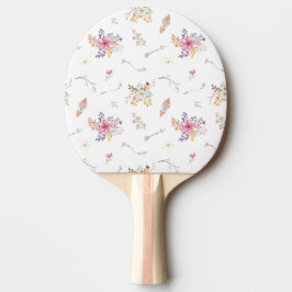 Bohemische Blume und Pfeile Tischtennis Schläger