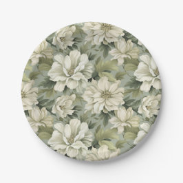 Bohemische Blume von Salbei Pappteller