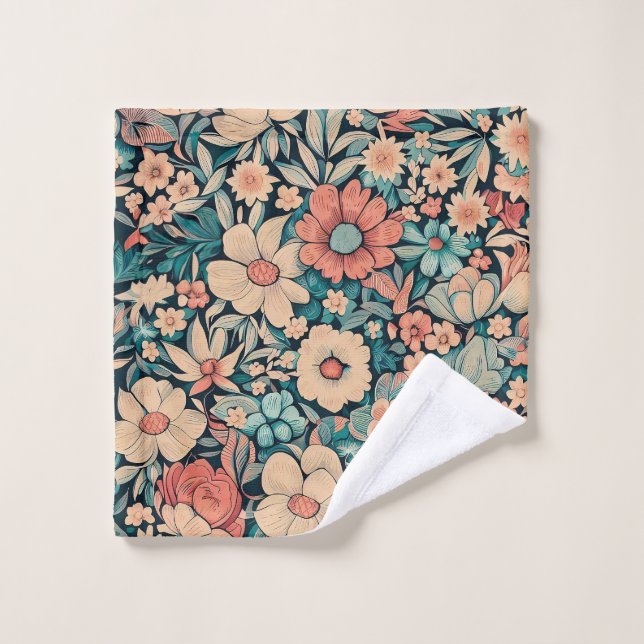 Bohemische Blume Waschlappen (Waschlappen)