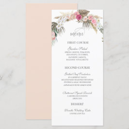 Bohemische Blumenhochzeit Watercolor Boho Hochzeit Menükarte