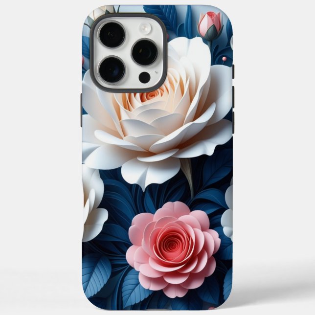Bohemische Blumenkunst Perfekt für Geschenke iPhone 16 Pro Max Hülle (Rückseite)