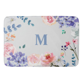 Bohemische Blüten: Aquarellblütenmatte von L Badematte