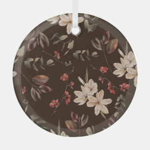 Bohemische Blütendunkel: Aquarellfarbenes, nahtlos Ornament Aus Glas
