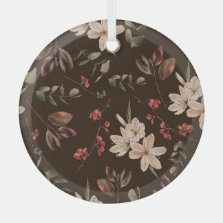 Bohemische Blütendunkel: Aquarellfarbenes, nahtlos Ornament Aus Glas