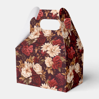 Bohemische bordeauxfarbene Blume Geschenkschachtel