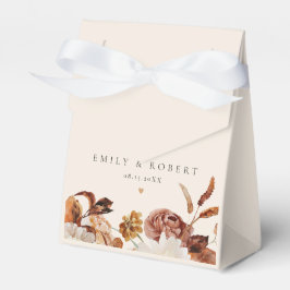 Bohemische Burnt Orange Fall Floral Wedding Geschenkschachtel