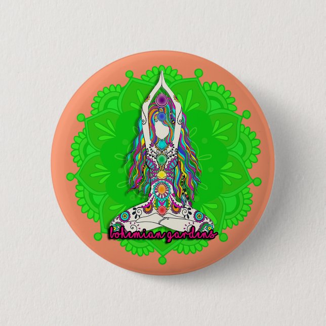 Bohemische Chakren| Bohemische Gärten Button (Vorderseite)