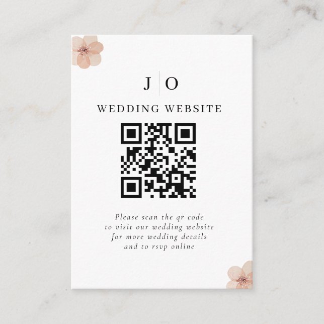 Bohemische Chic Terra Cotta BlumenWedding Begleitkarte (Vorderseite)