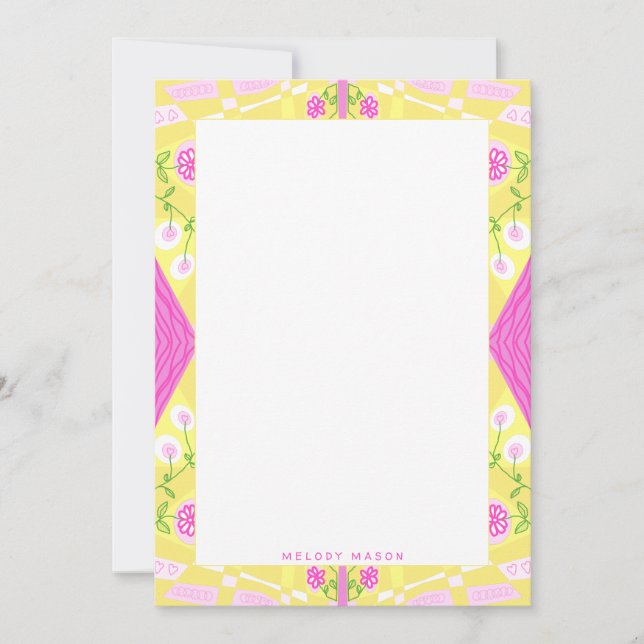 Bohemische Chintz-Illustration Mitteilungskarte (Vorderseite)