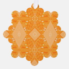 Bohemische Chintz Illustration Pastel Orange Ornament Karte