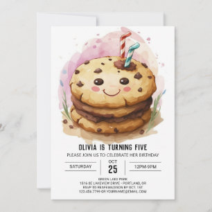 Bohemische Einfache Girly Cookies Geburtstag Einladung