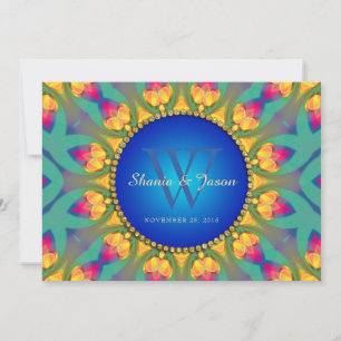 Bohemische Einladung zur 12x18 Weddin Sunflower Mo