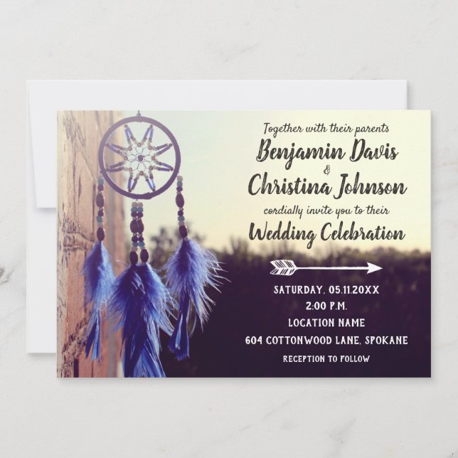 Bohemische Einladungen zu Hochzeiten (Vorderseite)