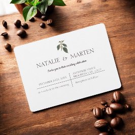 Bohemische Elegance Einfache Kaffeeliebhaber Hochz Einladung