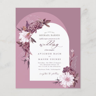 Bohemische englische Lavender Fall Arch-Hochzeit