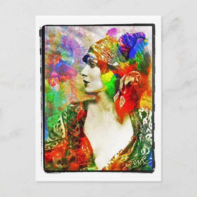 Bohemische Farbe Postkarte (Vorderseite)