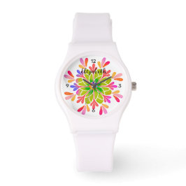 Bohemische Farbgestaltung personalisieren Armbanduhr