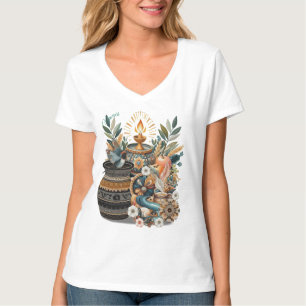 Bohemische Farbmischung, Blume und Dekoration T-Shirt