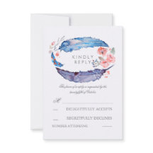 Bohemische Feathers Romantische Hochzeitskarten