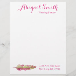 Bohemische Feder Personalisiert Letterhead Briefbogen