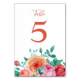 Bohemische Fettflorale Hochzeitskarte Tischnummer