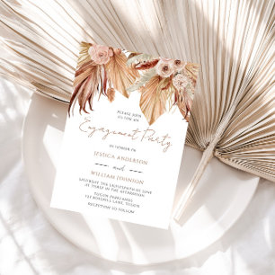 Bohemische floral Terracotta Engagement Party Boho Einladung