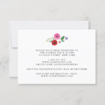 Bohemische florale Hochzeitskarte