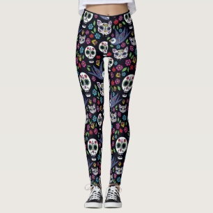 Bohemische Gärten Dia De Los Muertos Leggings