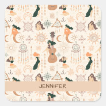 Bohemische Gitarre mit mystischer Dreamcatcher