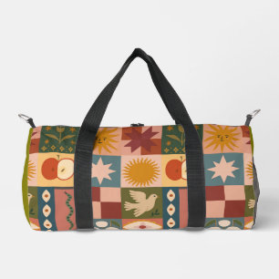Bohemische Himmelskörper mit mystischen Symbolen Duffle Bag